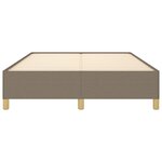 vidaXL Cadre de lit sans matelas taupe 140x190 cm tissu