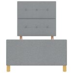vidaXL Lit Gris clair 90x190 cm en Tissu