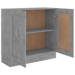 vidaXL Bibliothèque Gris béton 82 5x30 5x80 cm Bois d'ingénierie