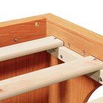 vidaXL Cadre de lit Marron cire 197 x 97 x 30 cm Bois massif en pin