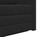 vidaXL Canapé-Lit Noir 124 x 204 x 61 cm Velours