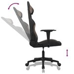 vidaXL Chaise de jeu de massage Noir et taupe Tissu