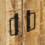 vidaXL Cabinet à chaussures avec porte Marron Bois de manguier massif