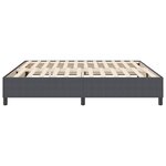 vidaXL Lit à ressorts Gris foncé 200 x 200 cm Tissu en velours côtelé
