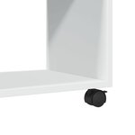 vidaXL Armoire à roulettes blanc 72x33x42 5 cm bois d'ingénierie
