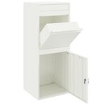 vidaXL Boîte de dépôt de colis Blanc 41 x 38 x 103 cm Acier