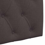 vidaXL Tête de lit suspendue Avec lumière LED Marron foncé Tissu