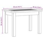 vidaXL Table basse Acacia clair 50 x 35 x 36 cm Bois d'Acacia Massif
