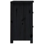 vidaXL Tables de chevet 2 Pièces Noir 40x35x61 5 cm Bois de pin massif