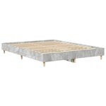 vidaXL Cadre de lit sans matelas gris béton 140x200 cm bois ingénierie
