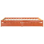 vidaXL Cadre de lit sans matelas cire marron 160x200cm bois pin massif