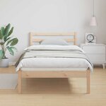 vidaXL Cadre de lit Marron 215 5 x 95 5 x 69 5 cm Bois de Pin Massif
