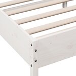 vidaXL Cadre de lit sans matelas blanc 120x200 cm bois de pin massif