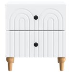 vidaXL Cabinet de chevet 2 pc Blanc 43 x 34 5 x 48 cm