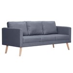 vidaXL Ensemble de canapés à 2 places et à 3 places Tissu Gris foncé