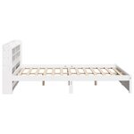 vidaXL Cadre de lit avec tête de lit sans matelas blanc 150x200 cm