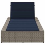 vidaXL Transat avec coussin flottant gris résine tressée