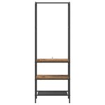 vidaXL Portant à vêtements avec étagères Vieux bois 60 x 30 x 171 cm