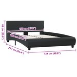 vidaXL Cadre de lit avec LED sans matelas noir 120x200 cm