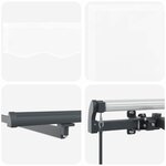 vidaXL Auvent Rétractable Blanc 500 × 350 cm tissu
