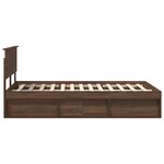 vidaXL Cadre de lit Chêne brun 120 x 200 cm Bois d'ingénierie