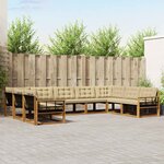 vidaXL Ensemble de canapés d'extérieur 9 pc Naturel et Beige