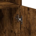 vidaXL Armoire de rangement chêne fumé 70x42 5x225cm bois d'ingénierie