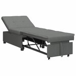 vidaXL Canapé-Lit Gris foncé 194 x 67 x 37 cm tissu