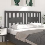 vidaXL Tête de lit Gris 166x4x100 cm Bois massif de pin
