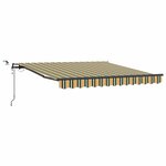 vidaXL Tissu de auvent Vert et jaune 350 x 250 cm Polyester
