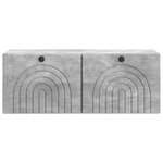 vidaXL Meuble TV mural Gris béton 78 5 x 31 x 30 cm Bois d'ingénierie