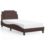 vidaXL Cadre de lit sans matelas Zadar marron 80x200 cm similicuir
