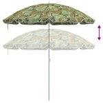 vidaXL Parasol de plage Vert 263 x 263 x 272 cm Polyester  Métal