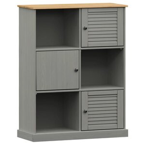 vidaXL Bibliothèque VIGO gris 90x35x114 5 cm bois massif de pin