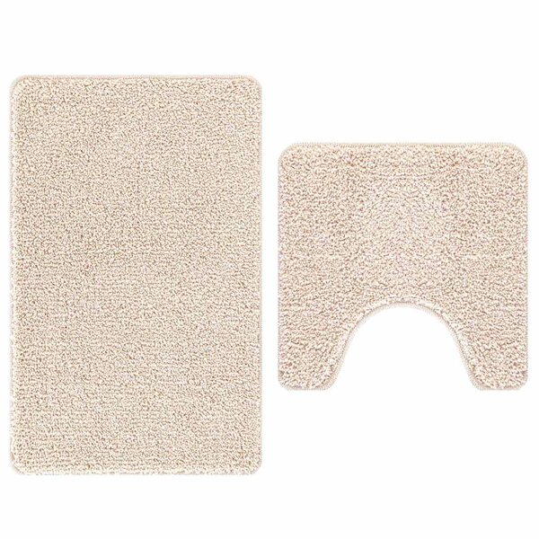 vidaXL Tapis de bain 2 Pièces Crème 50 x 50 cm Polypropylène