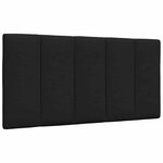 vidaXL Coussin de tête de lit Hanko noir 100 cm tissu