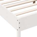 vidaXL Cadre de lit sans matelas blanc 150x200 cm bois de pin massif