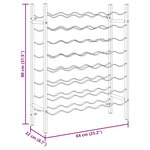 vidaXL Casier à bouteilles pour 48 bouteilles Noir Métal