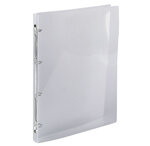 Classeur Polypro souple 4 anneaux 15 mm dos 20 mm A4 CRYSTAL EXACOMPTA