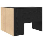 vidaXL Bureau d'angle en chêne noir 102x88x75 cm en bois d'ingénierie