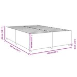 vidaXL Cadre de lit sans matelas gris foncé 160x200 cm tissu
