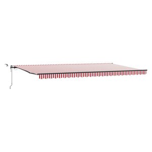 vidaXL Tissu de auvent Rouge et Blanc 600 × 350 cm Polyester