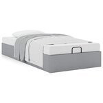 vidaXL Cadre de lit ottoman sans matelas gris clair 80x200 cm tissu