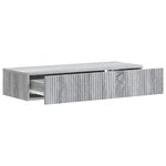 vidaXL Table d'appoint murale 87 5 x 34 5 x 17 cm Bois d'ingénierie