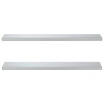 vidaXL Étagères murales 2 Pièces 100x23 5x3 cm argenté acier inoxydable