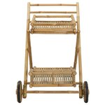 vidaXL Chariot à thé avec roues Naturel 79 x 67 5 x 84 cm Bambou