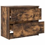 vidaXL Meuble TV chêne fumé 60x35x54 cm bois d'ingénierie