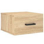 vidaXL Tables de chevet murales 2 Pièces chêne sonoma 35x35x20 cm