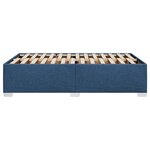 vidaXL Cadre de lit sans matelas bleu 120x190 cm tissu