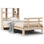 vidaXL Lit bibliothèque sans matelas 90x190 cm bois de pin massif